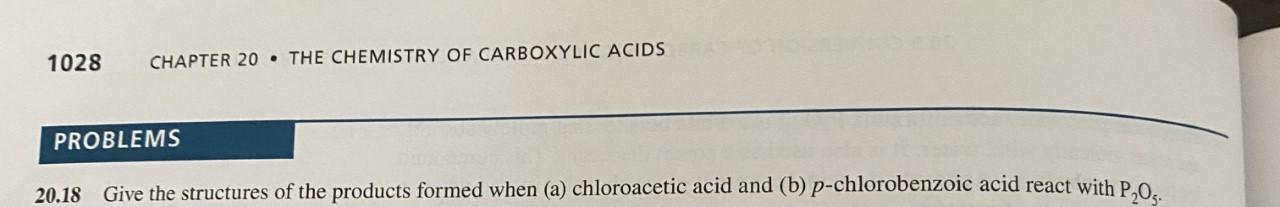 Solved 1028 CHAPTER 20 • THE CHEMISTRY OF CARBOXYLIC ACIDS | Chegg.com
