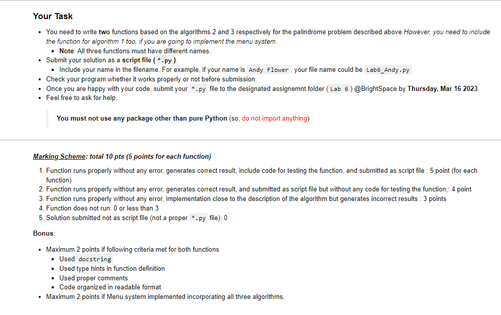 Solved The Problem: Determine whether a string is a | Chegg.com