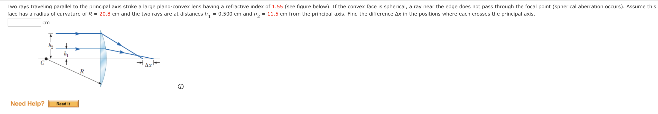 Solved Two rays traveling parallel to the principal axis | Chegg.com