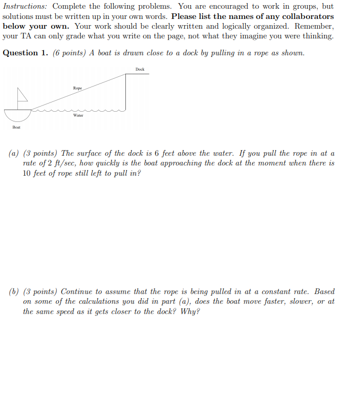 Solved Instructions: Complete the following problems. You | Chegg.com