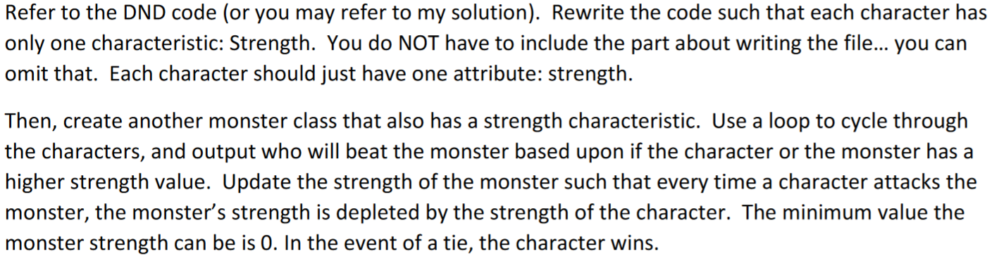 Solved Refer to the DND code (or you may refer to my | Chegg.com
