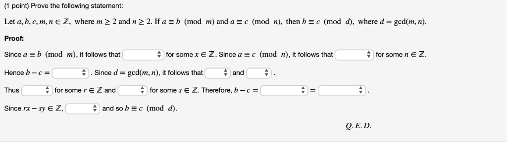 Solved 1 Point Prove The Followingg Statement Let A B Chegg Com