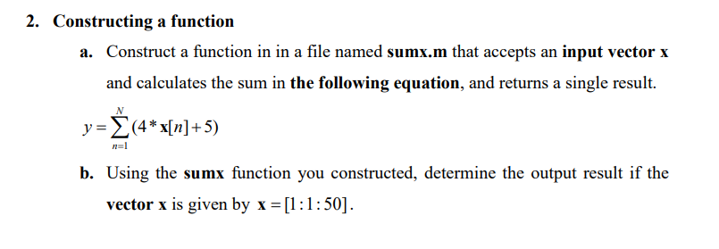 Solved 2. Constructing a function a. Construct a function in | Chegg.com