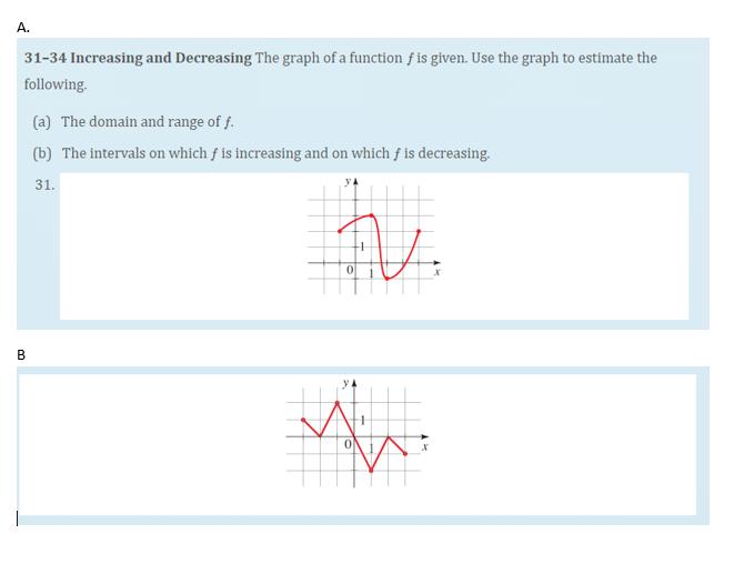 Solved A. 31-34 Increasing and Decreasing the graph of a | Chegg.com