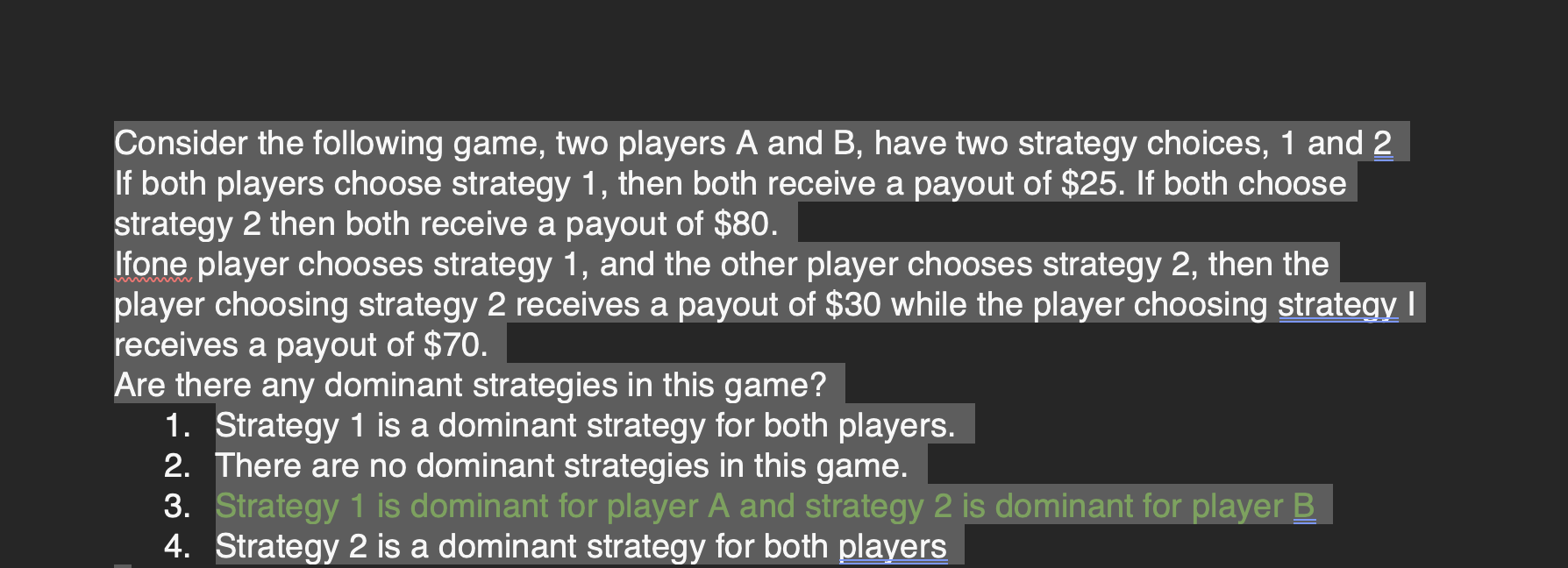 Solved Consider The Following Game, Two Players A And B, | Chegg.com