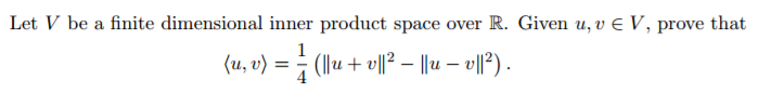 Solved Let V be a finite dimensional inner product space | Chegg.com
