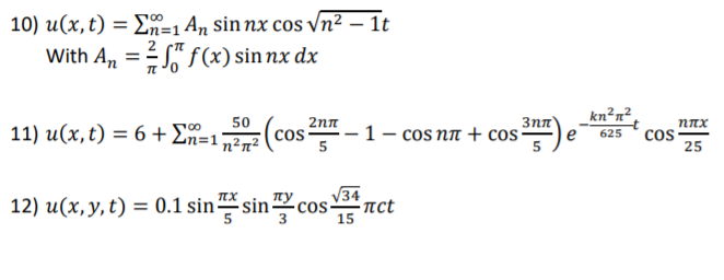 Solved 10) Solve the following PDE by separation of | Chegg.com