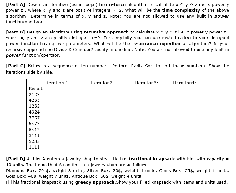 Solved [Part A] Design an iterative (using loops) | Chegg.com