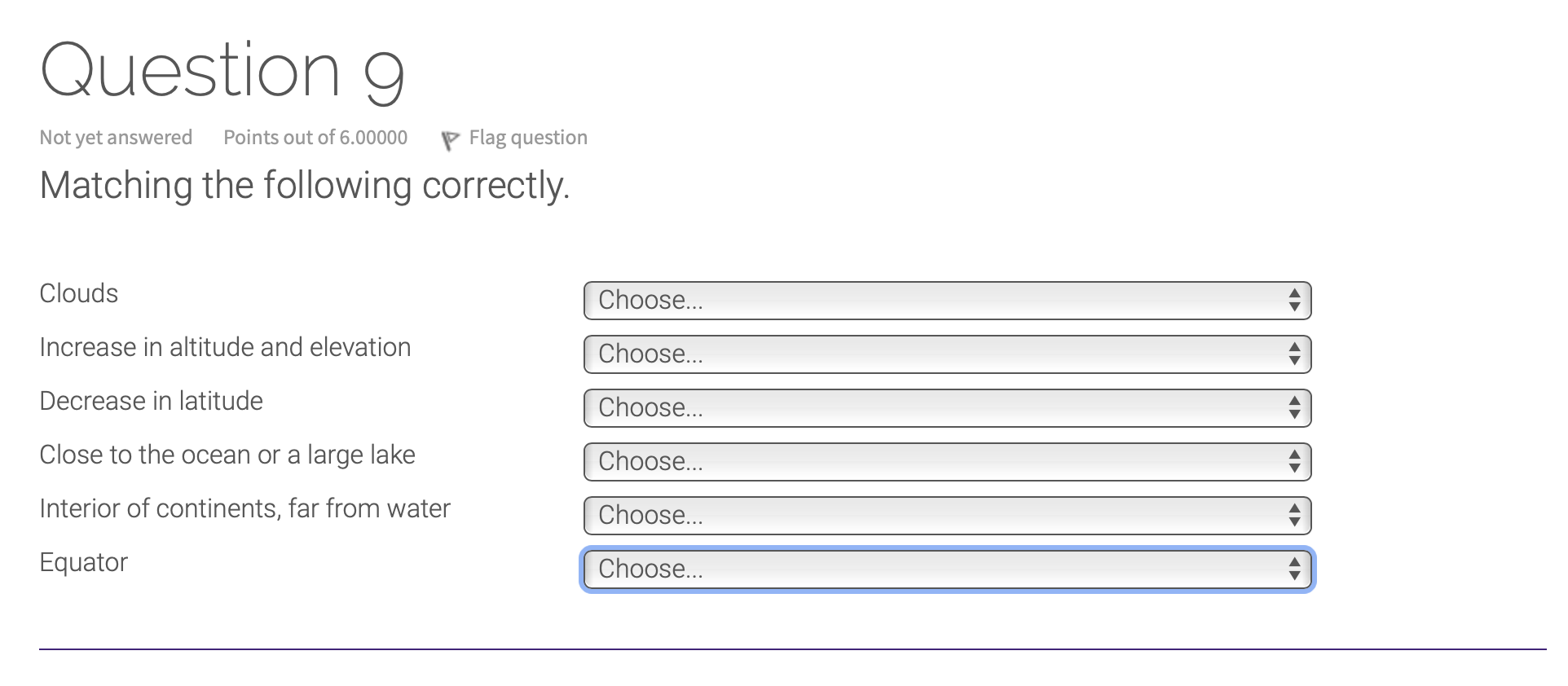 Solved Question 9 Not yet answered Points out of 6.00000 P | Chegg.com