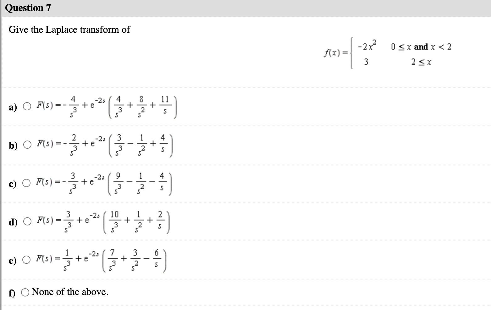 solved-give-the-laplace-transform-of-f-x-2x230-x-and-chegg