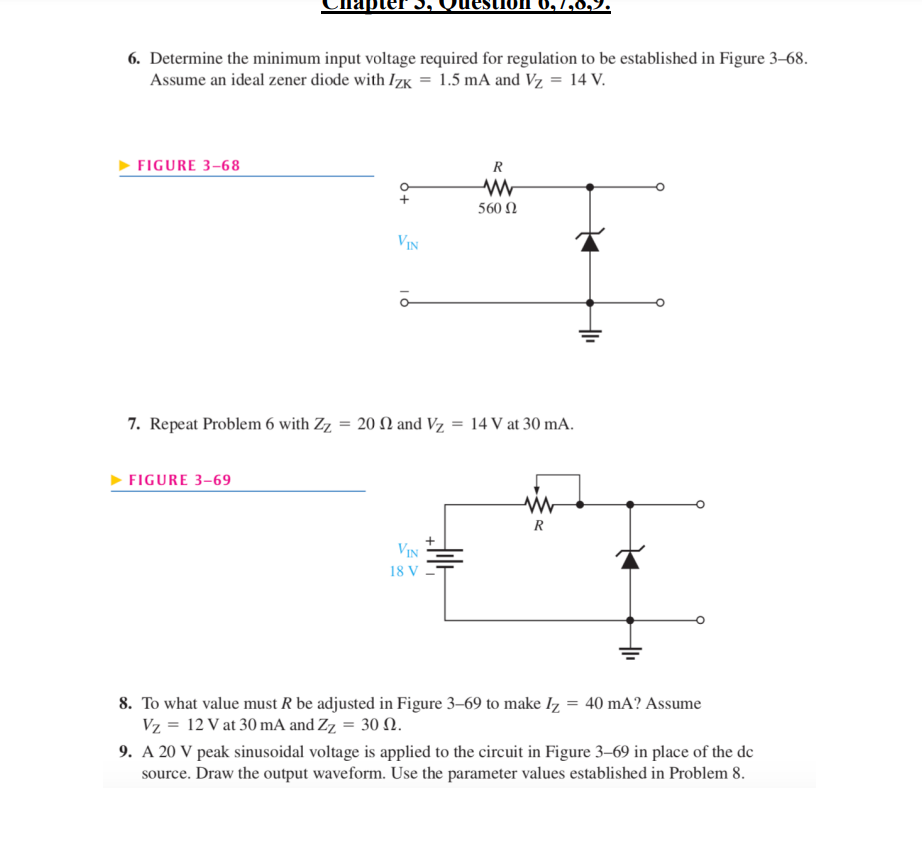 Solved 0,140 6. Determine the minimum input voltage required | Chegg.com