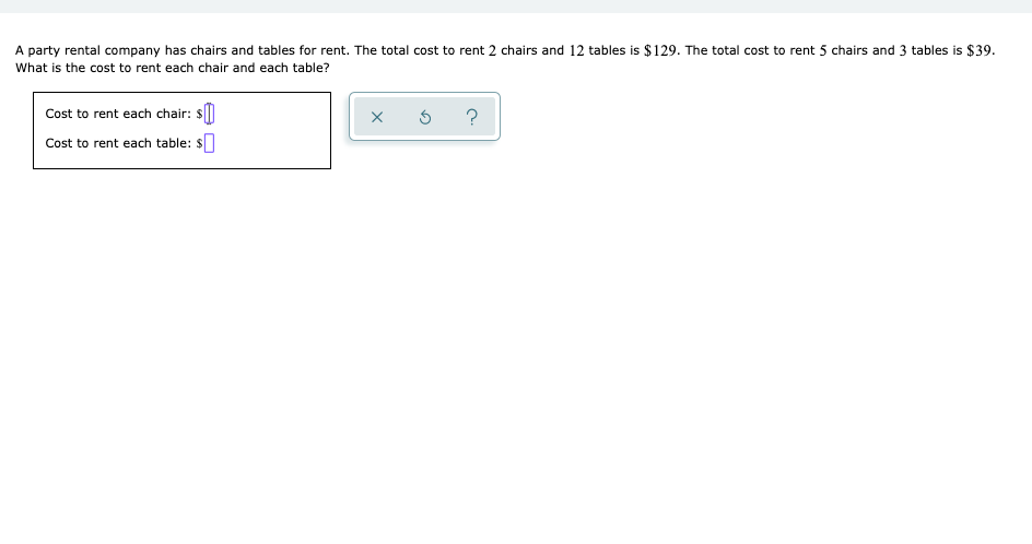 Chair rental online cost