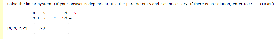 Solved Solve the linear system. (If your answer is | Chegg.com