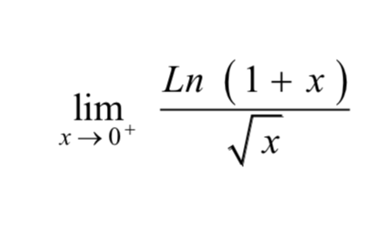 Solved lim x → 0+ Ln (1 + x) ſx | Chegg.com