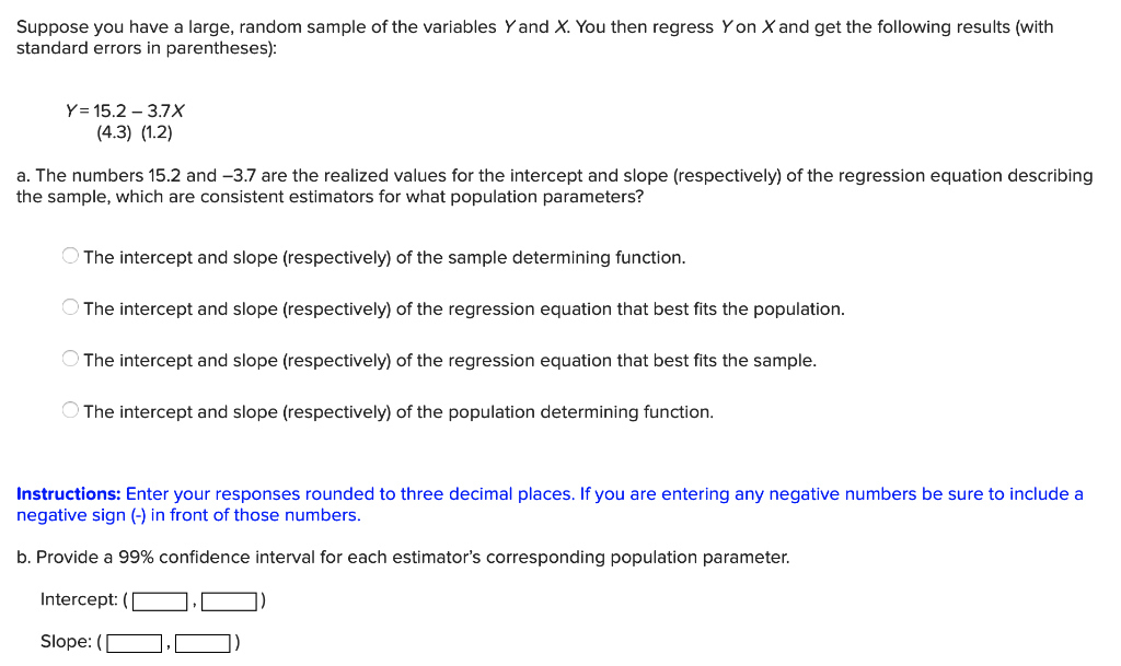 Solved Suppose you have a large, random sample of the | Chegg.com