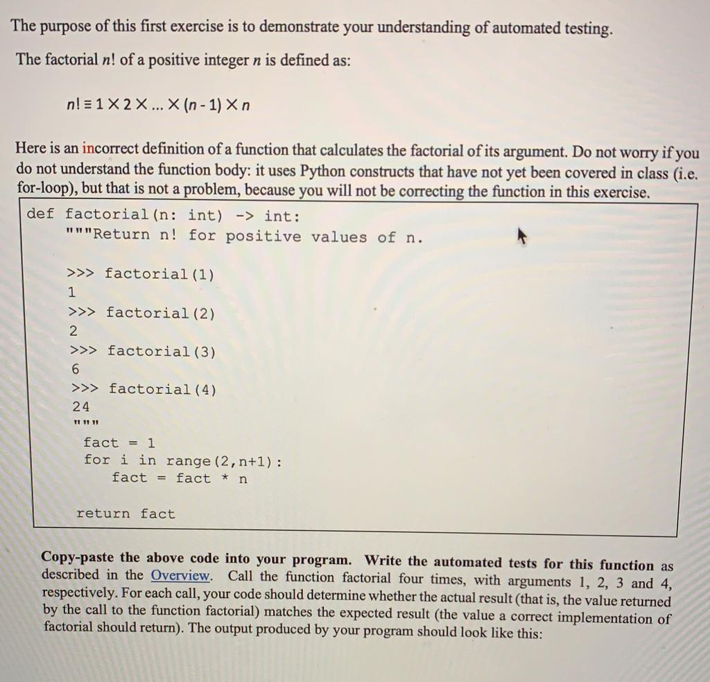 Solved The purpose of this first exercise is to demonstrate | Chegg.com