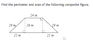 Solved Find the perimeter and area of the following | Chegg.com