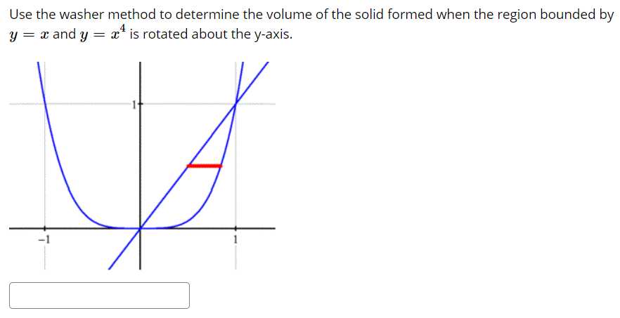 Solved Use the washer method to determine the volume of the | Chegg.com