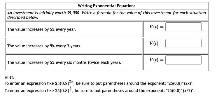 Writing Expressions In Exponential Form
