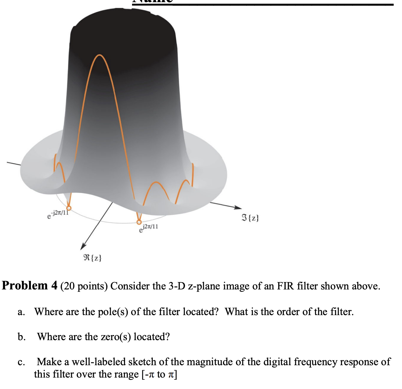 Solved Problem 4 (20 ﻿points) ﻿Consider the 3-D z-plane | Chegg.com