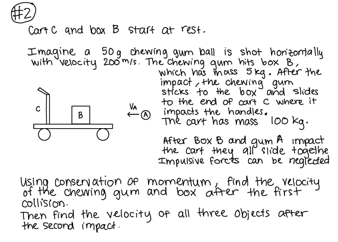 Solved Cart C And Box B Start At Rest. Imagine A 50 G | Chegg.com