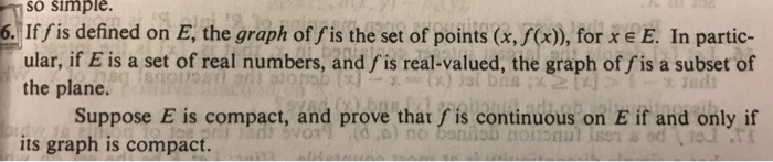 Solved If f is defined on E, the graph of f is the set of | Chegg.com