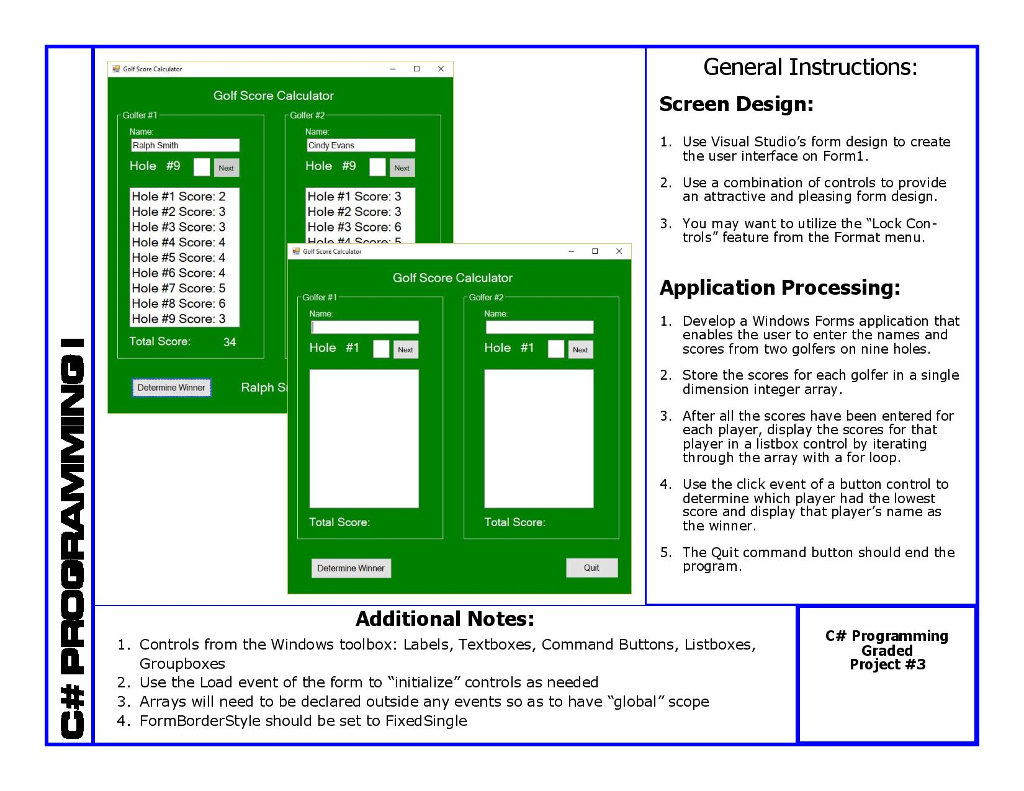 Solved Screen Design: 1. Use Visual Studio’s form design | Chegg.com