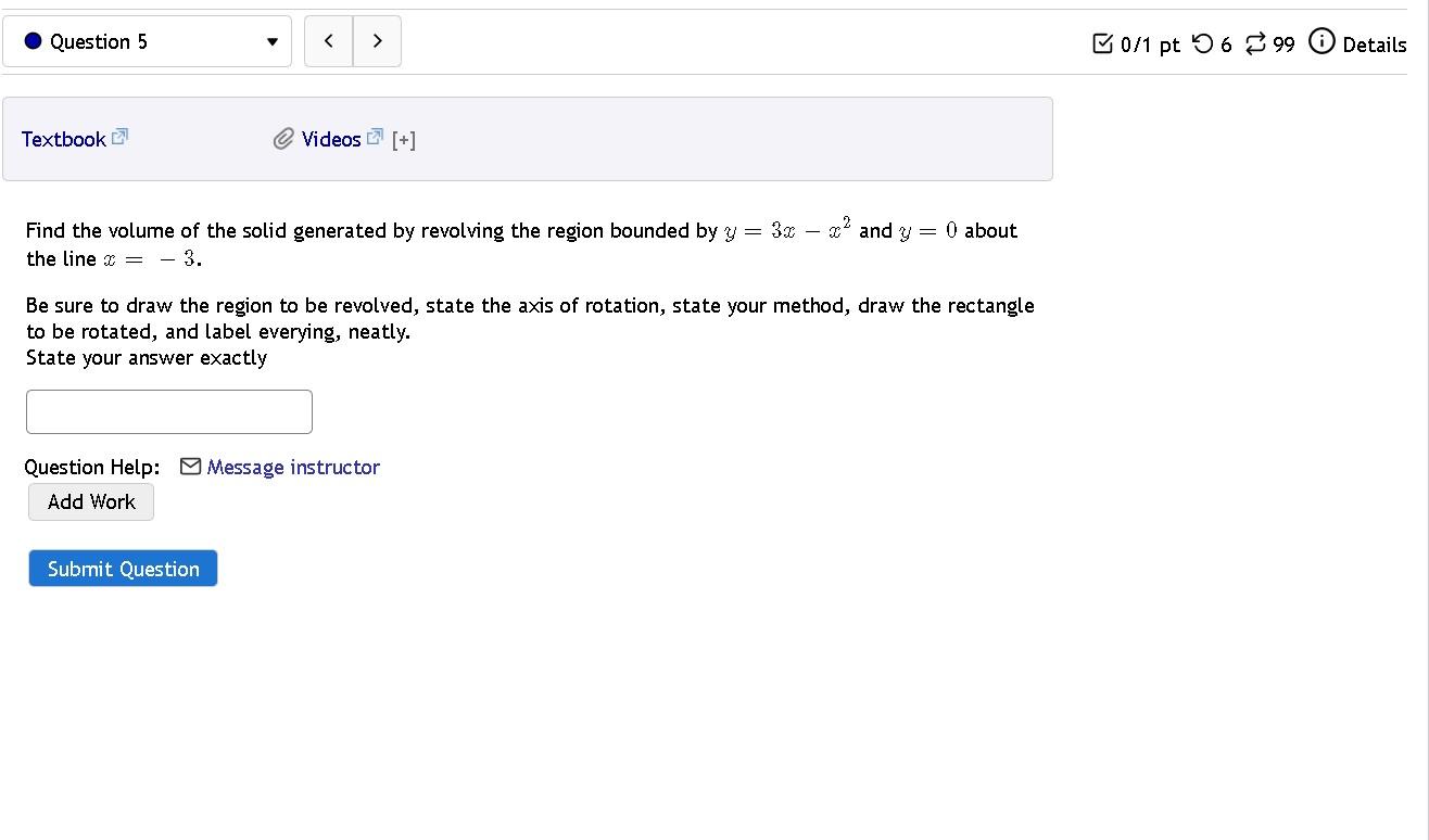 Solved Question 4 v 0/1 pt 56 299 Details Textbook @ | Chegg.com