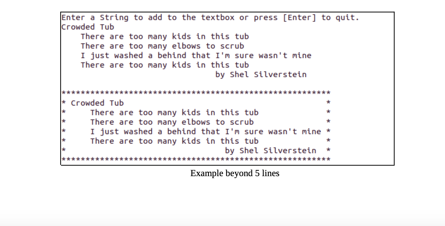 Solved Homework 2: Text Box Problem. Summary: We will create | Chegg.com