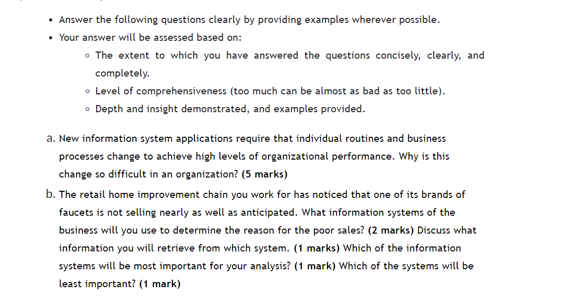 Solved - Answer the following questions clearly by providing | Chegg.com