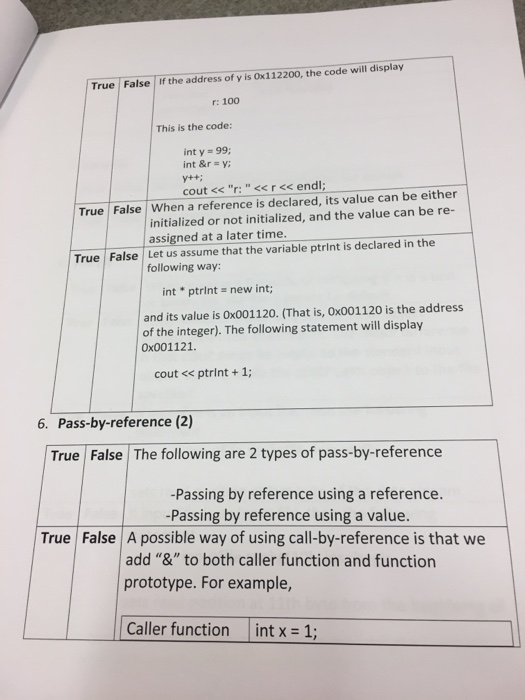 Solved 1. C-string and C++ string (3) True False The | Chegg.com