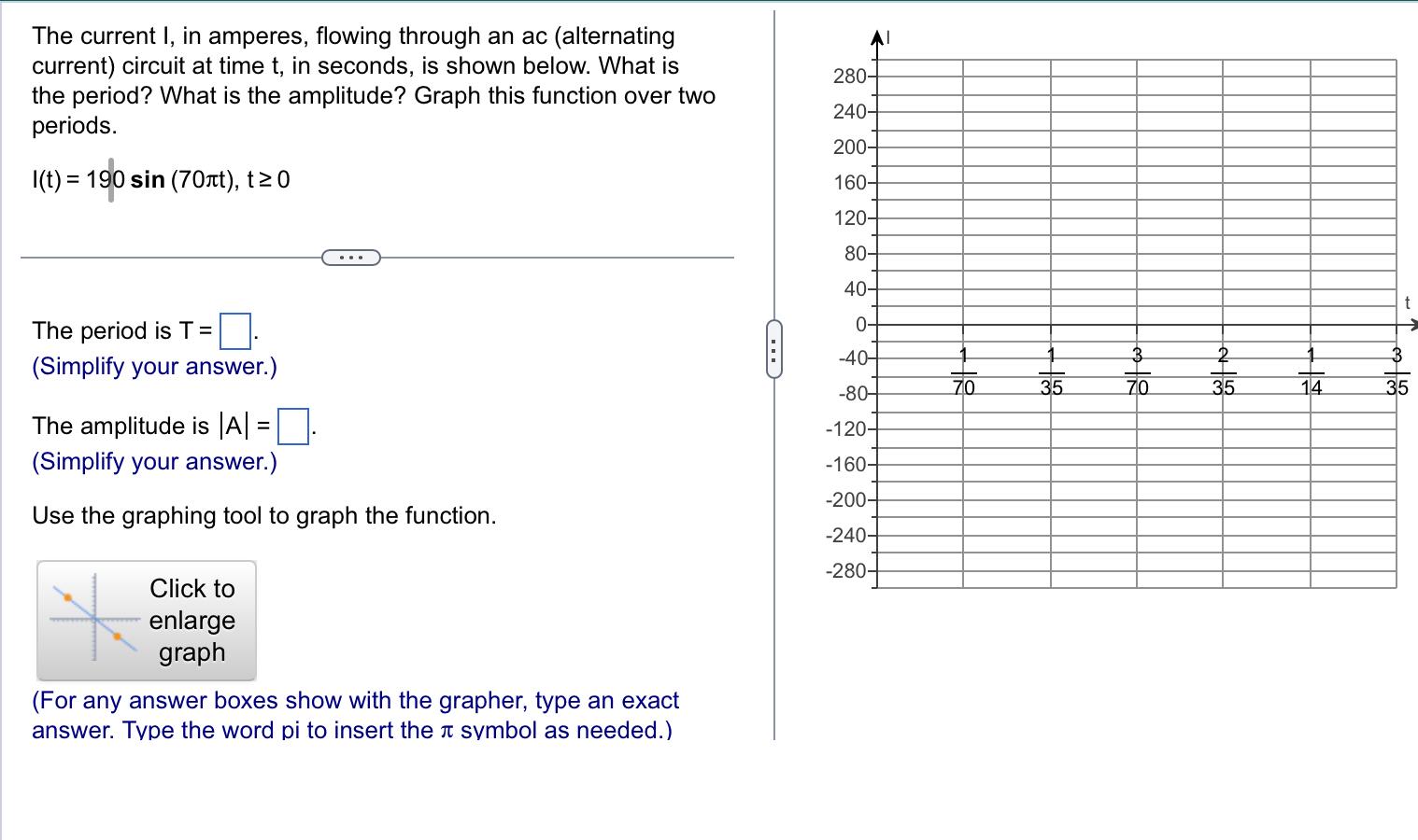 Solved The current I, in amperes, flowing through an ac | Chegg.com