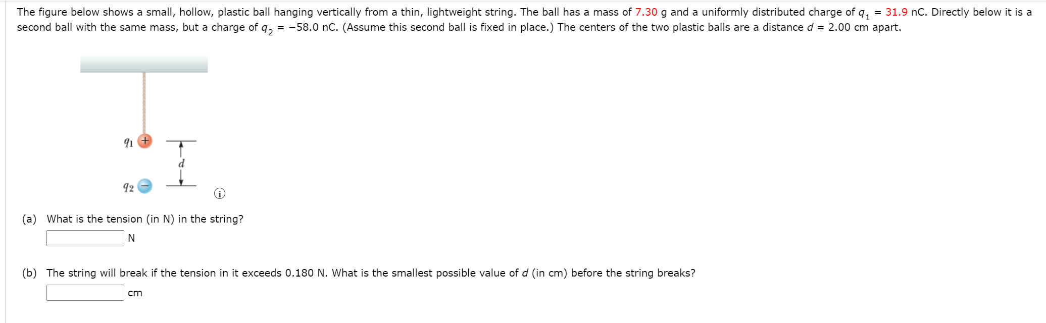 Solved The figure below shows a small, hollow, plastic ball