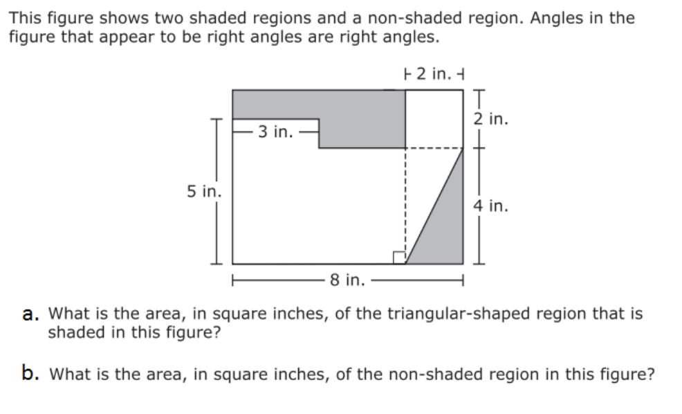 Solved This figure shows two shaded regions and a non-shaded | Chegg.com