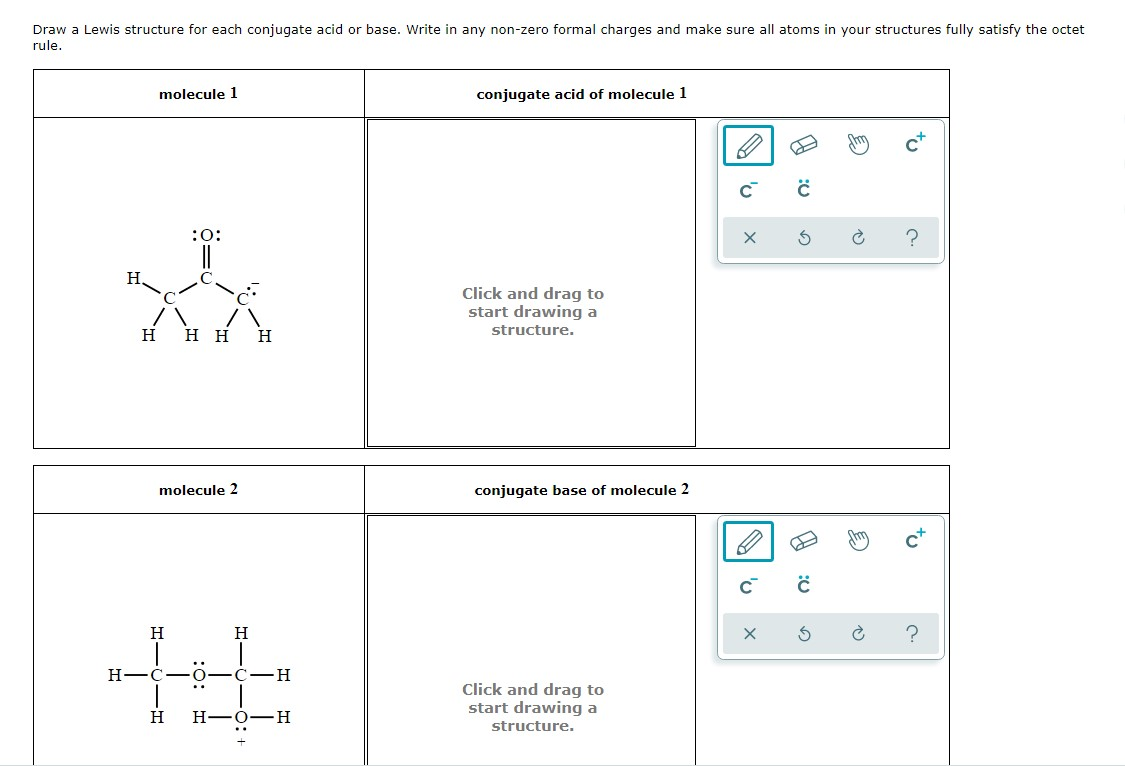 Solved Draw a Lewis structure for each conjugate acid or