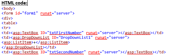 Solved Given a calculator form with the HTML code and the | Chegg.com