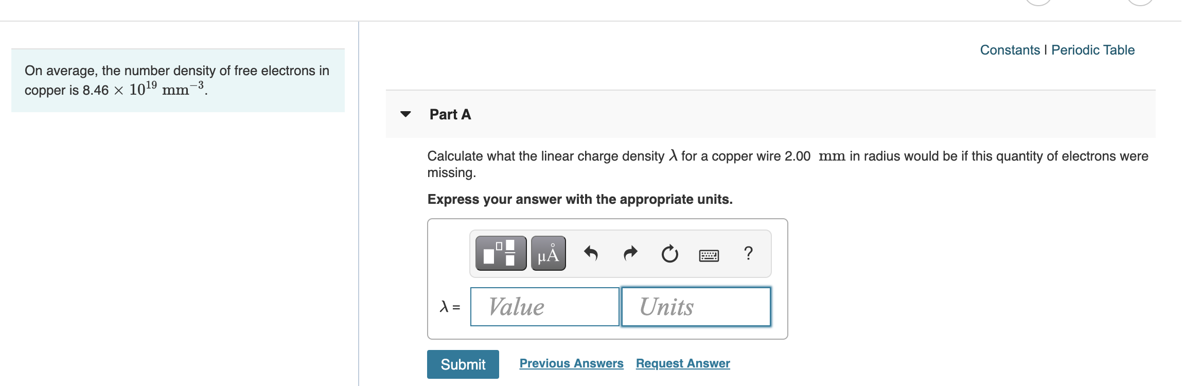Solved On average the number density of free electrons Chegg com