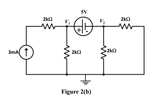 Solved Using Nodal Analysis, Determine The Voltage, V1 And 