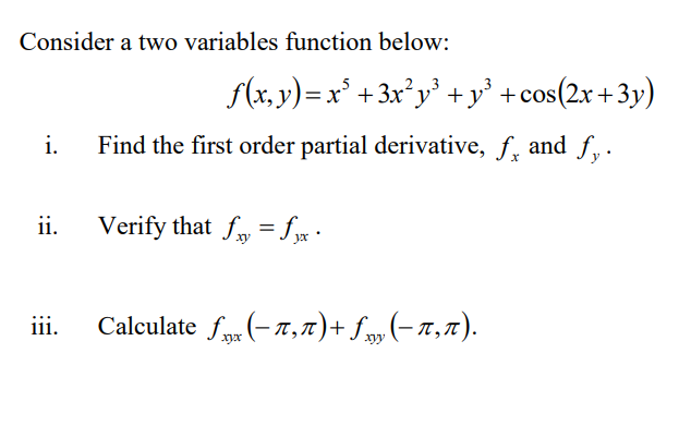 Solved Consider a two variables function below: f(x,y)=x* + | Chegg.com