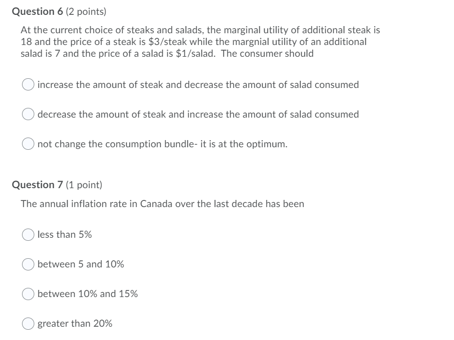 Solved Question 4 (1 point) Increases in income will shift | Chegg.com