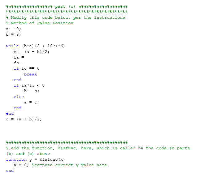 Solved c) Recall from class that the Method of False | Chegg.com
