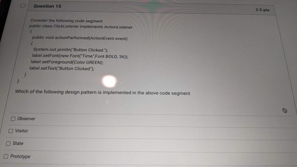 Solved Consider the following code segment public class | Chegg.com