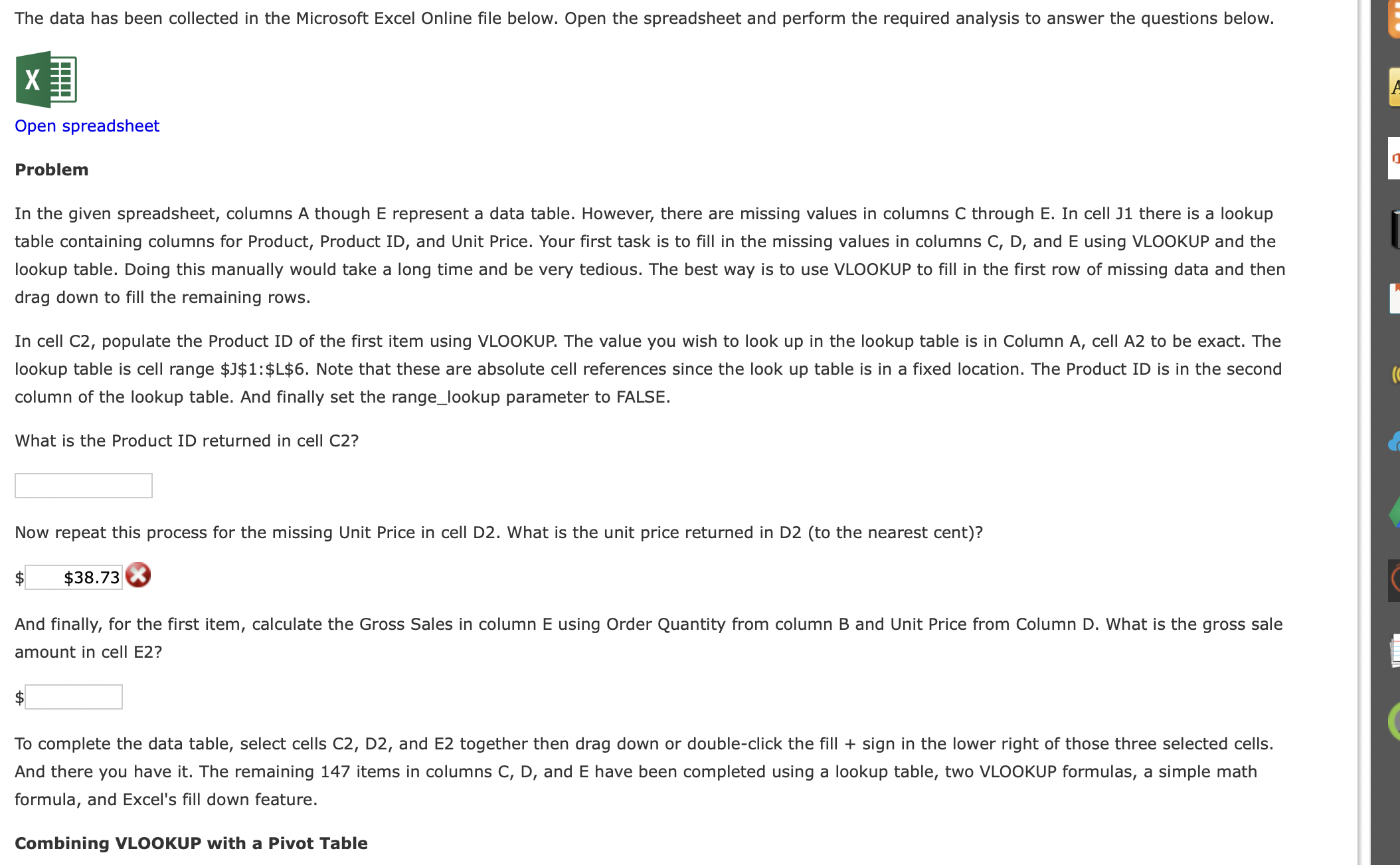 Solved Combining VLOOKUP with a Pivot Table Now that you