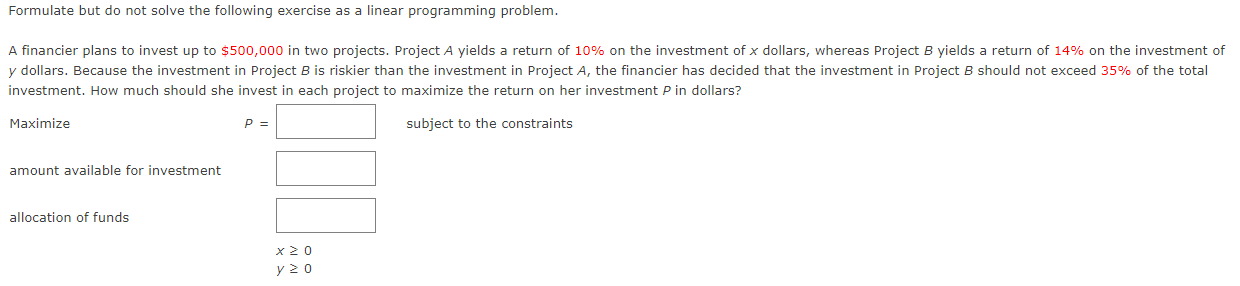 Solved Formulate but do not solve the following exercise as | Chegg.com