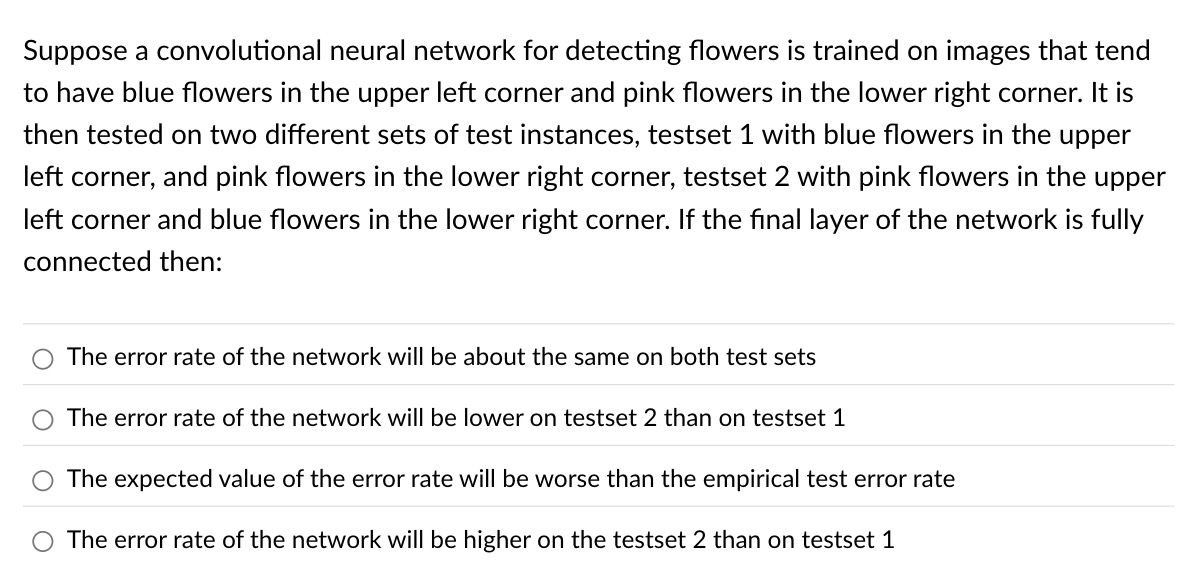 Solved Suppose a convolutional neural network for detecting | Chegg.com