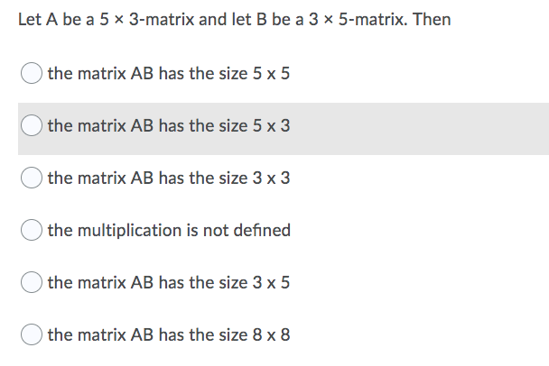 Solved Let A Be A 5 * 3-matrix And Let B Be A 3 × 5-matrix. | Chegg.com