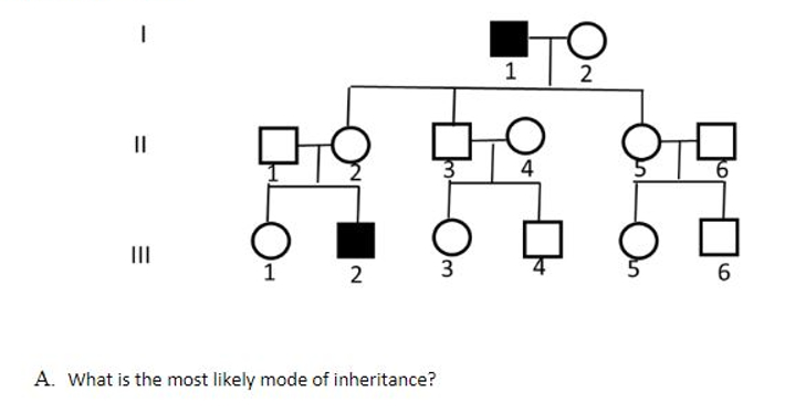 Solved A. ﻿What Is The Most Likely Mode Of Inheritance? | Chegg.com