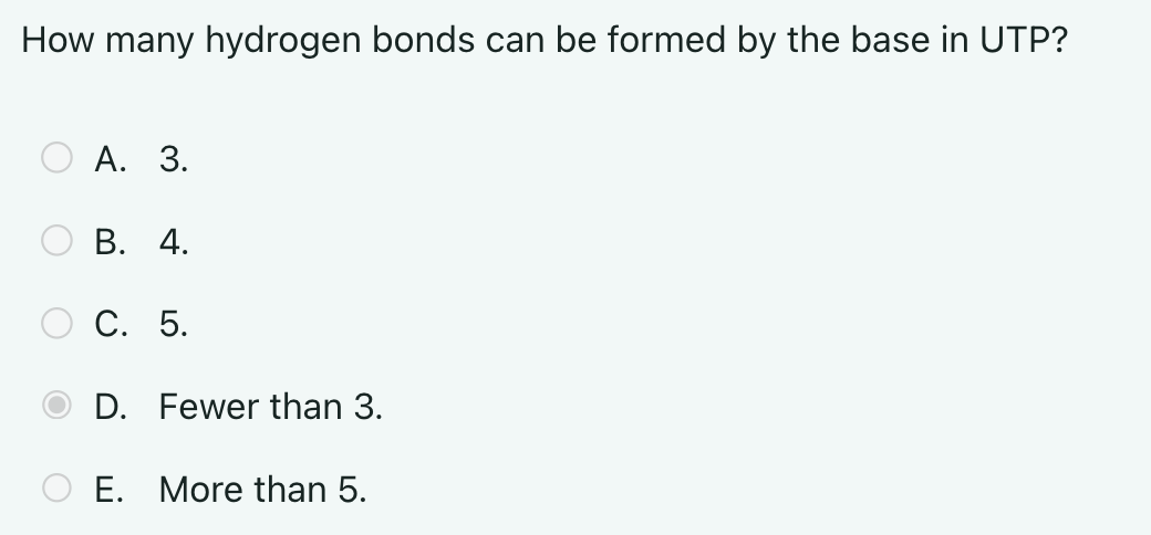 Solved How Many Hydrogen Bonds Can Be Formed By The Base In