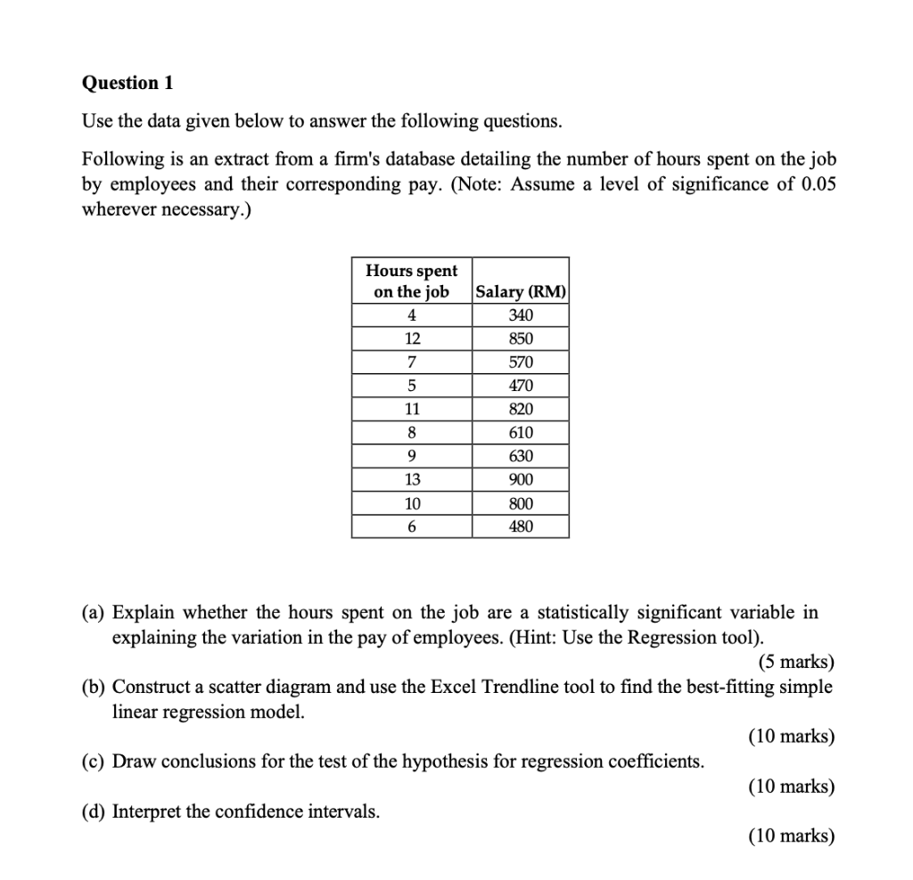 Solved Use the data given below to answer the following | Chegg.com