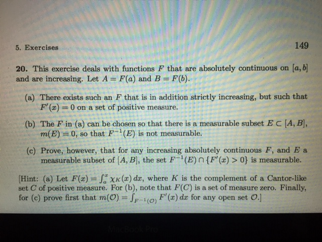 149 20. This exercise deals with functions F that are | Chegg.com
